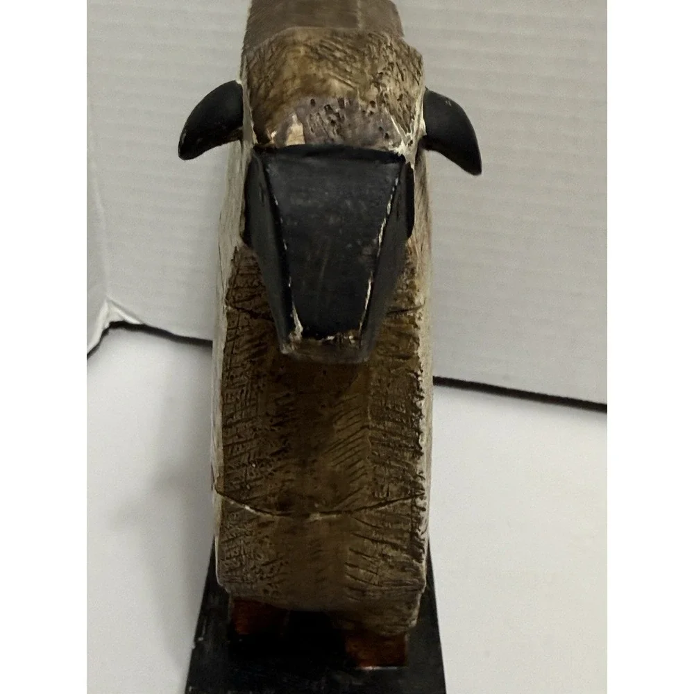 Bless This Home Sheep Figurine Rustic Farmhouse Decor Wooden Sheep Shelf Sitter